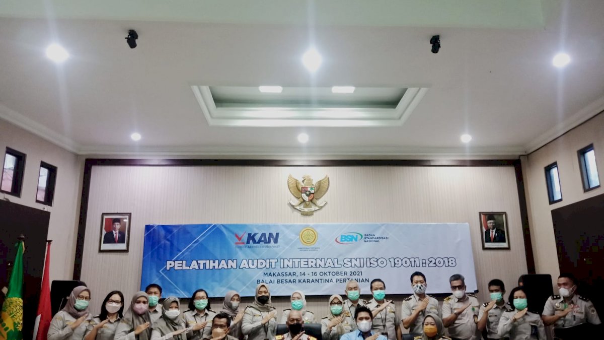 Pelatihan Griyaan Audit SNI ISO Harap BBKP Makassar Bisa Profesional
