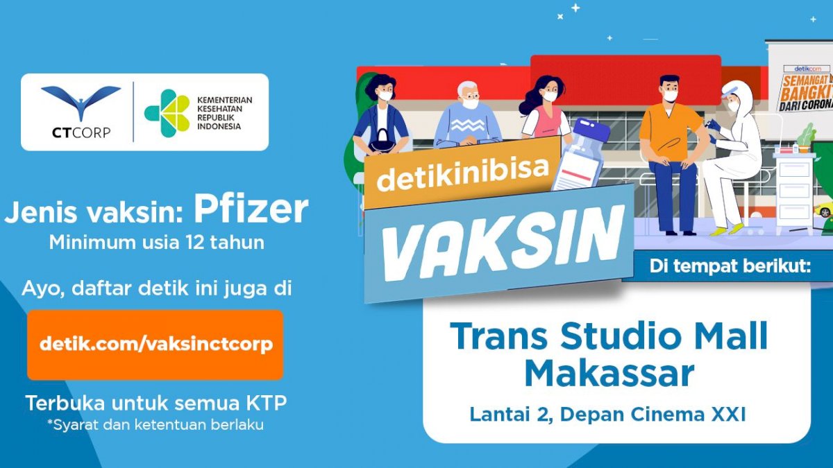 Jangan Ketinggalan, TSM Makassar Siapkan Vaksin Pfizer Gratis 25 Oktober Nanti