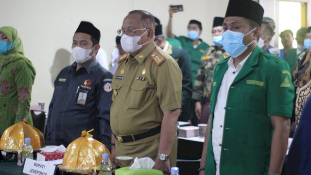 Sekda Jeneponto Syafruddin Nurdin Hadiri Pelantikan Pengurus GP Ansor di Hotel Kita, Selasa 19/10/2021 (Dedi)