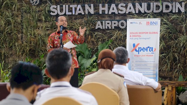 Plt Gubernur Sulsel Andi Sudirman Sulaiman melepas ekspor langsung produk perikanan, Sabtu 30/10/2021 (Ist)