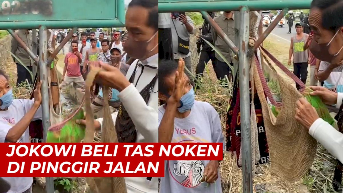 VIDEO: Tiba di Sentani, Jokowi Beli Tas Noken di Pinggir Jalan