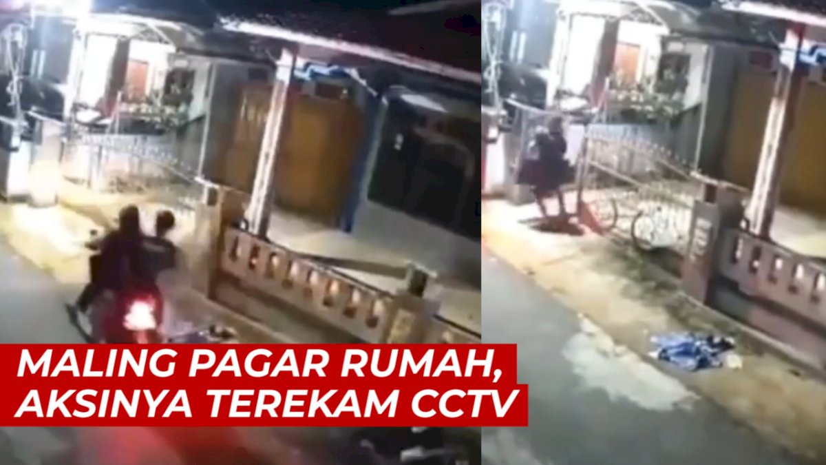 VIDEO: Keterlaluan, Aksi Maling Ambil Pagar Rumah Warga