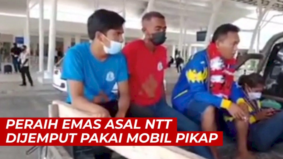 VIDEO: Atlet Peraih Emas di PON Papua Asal NTT Dijemput Pakai Mobil Pikap