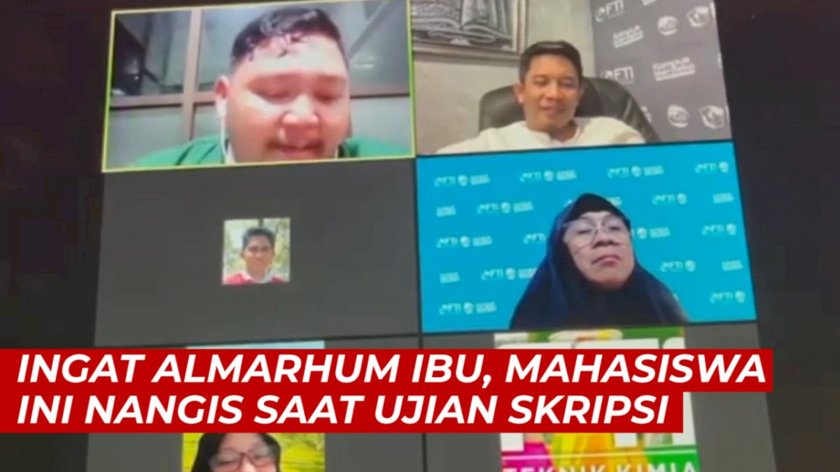 VIDEO: Ingat Almarhum Ibu, Mahasiswa UMI Makassar Nangis Saat Ujian Skripsi