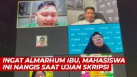 VIDEO: Ingat Almarhum Ibu, Mahasiswa UMI Makassar Nangis Saat Ujian Skripsi