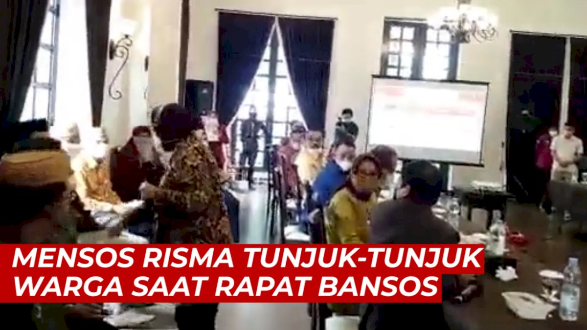 VIDEO: Mensos Risma Tunjuk-tunjuk Warga Saat Rapat, Gubernur Gorontalo: Tidak Patut Dicontoh