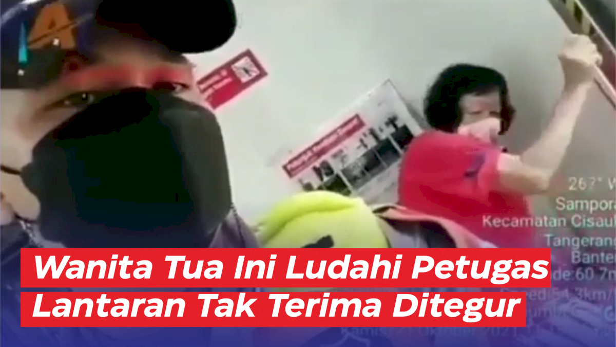 VIDEO: Keterlaluan, Wanita Tua Ini Ludahi Petugas Lantaran Ditegur Tak Gunakan Masker