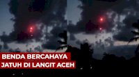VIDEO: Bikin Heboh, Benda Bercahaya Jatuh di Langit Aceh