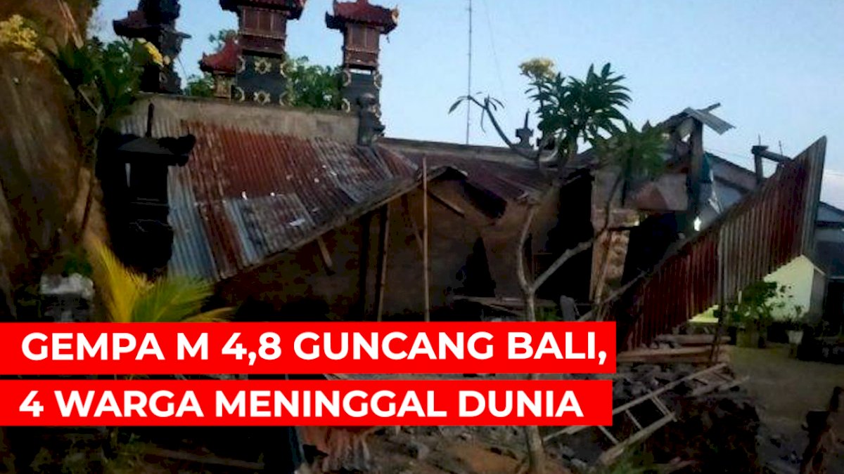 VIDEO: Gempa M 4,8 Guncang Bali, 4 Warga Meninggal Dunia