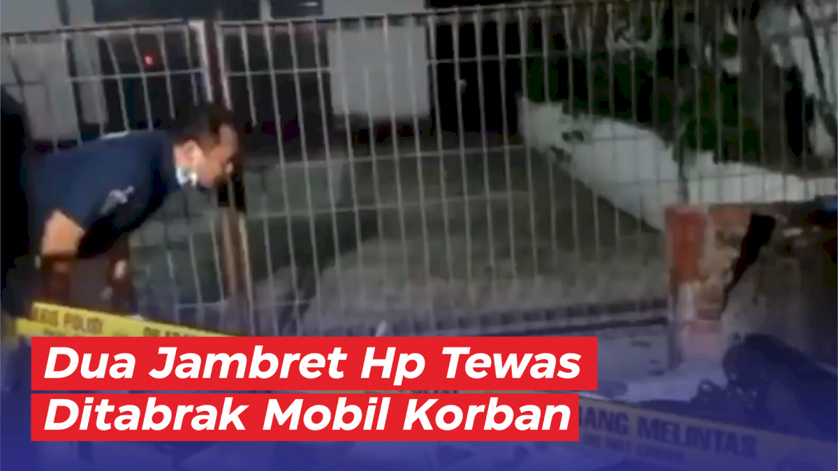 Dua Jambret Hp Tewas Ditabrak Mobil Korban