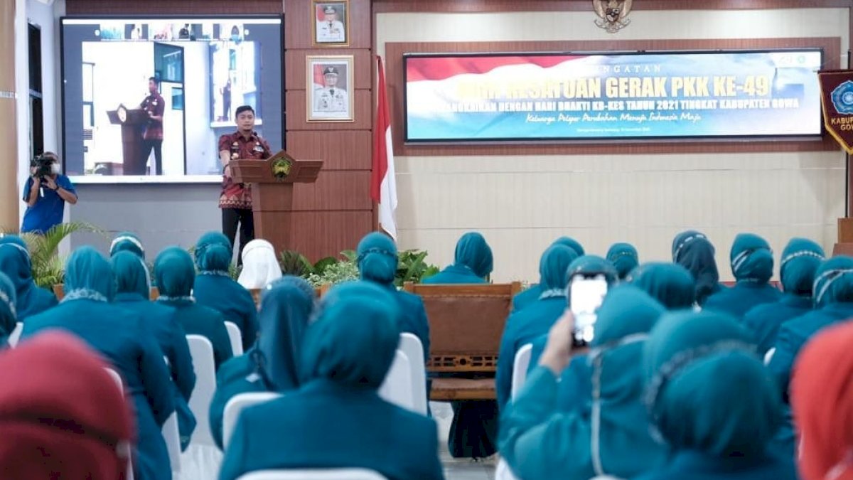 Hadiri HKG PKK ke-49, Bupati Gowa Minta Bantu Pemerintah Tingkatkan Vaksinasi COVID-19