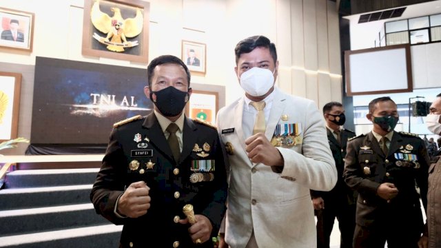 Bupati Gowa Adnan Purichta hadir pada perayaan HUT TNI. Ist