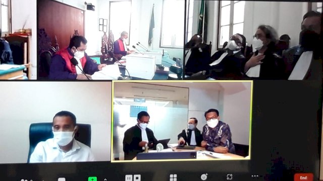 Suasana sidang Gubernur Sulsel non aktif Nurdin Abdullah. Ist