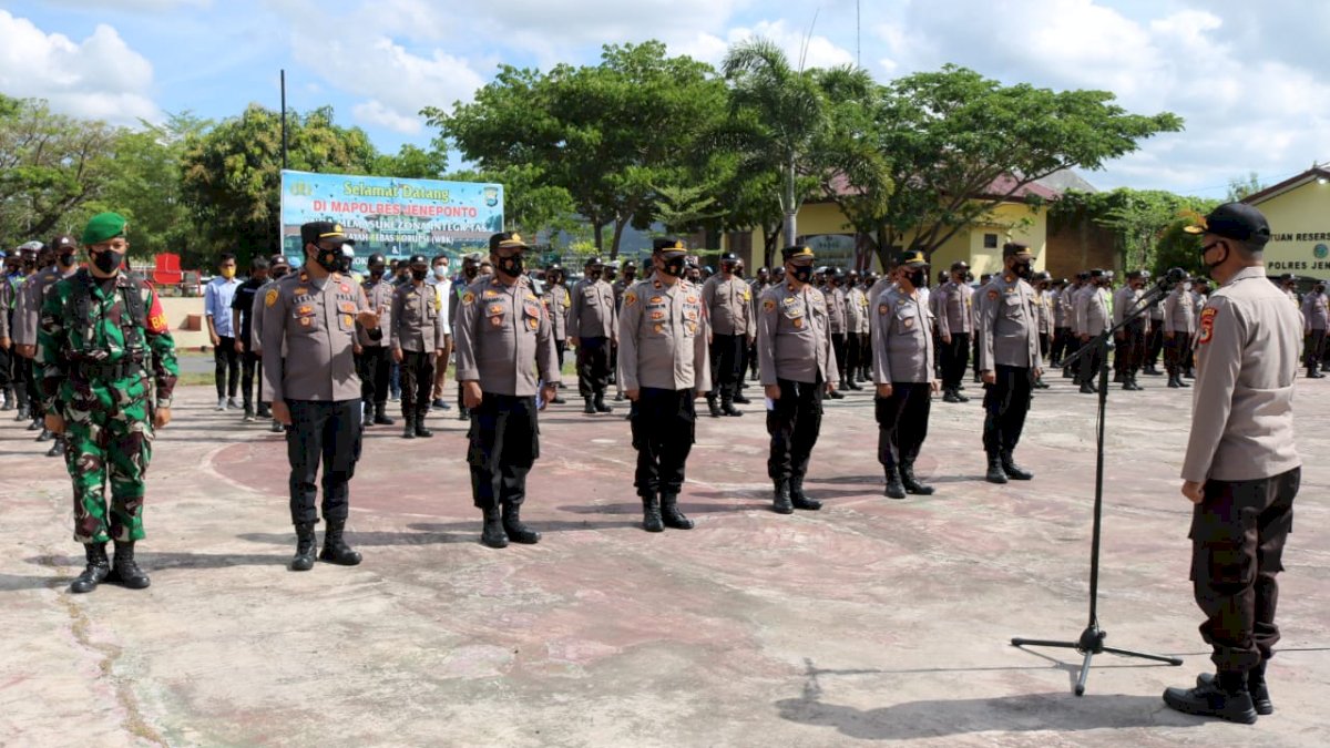 Amankan Pilkades Serentak, Ratusan Personel Polres  dan Kodim 1425 Jeneponto Disiapkan