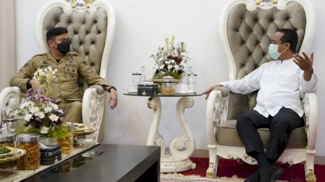 Plt Gubernur Sulsel Andi Sudirman Sulaiman bersama Bupati Gowa Adnan Purichta Ichsan (Ist)