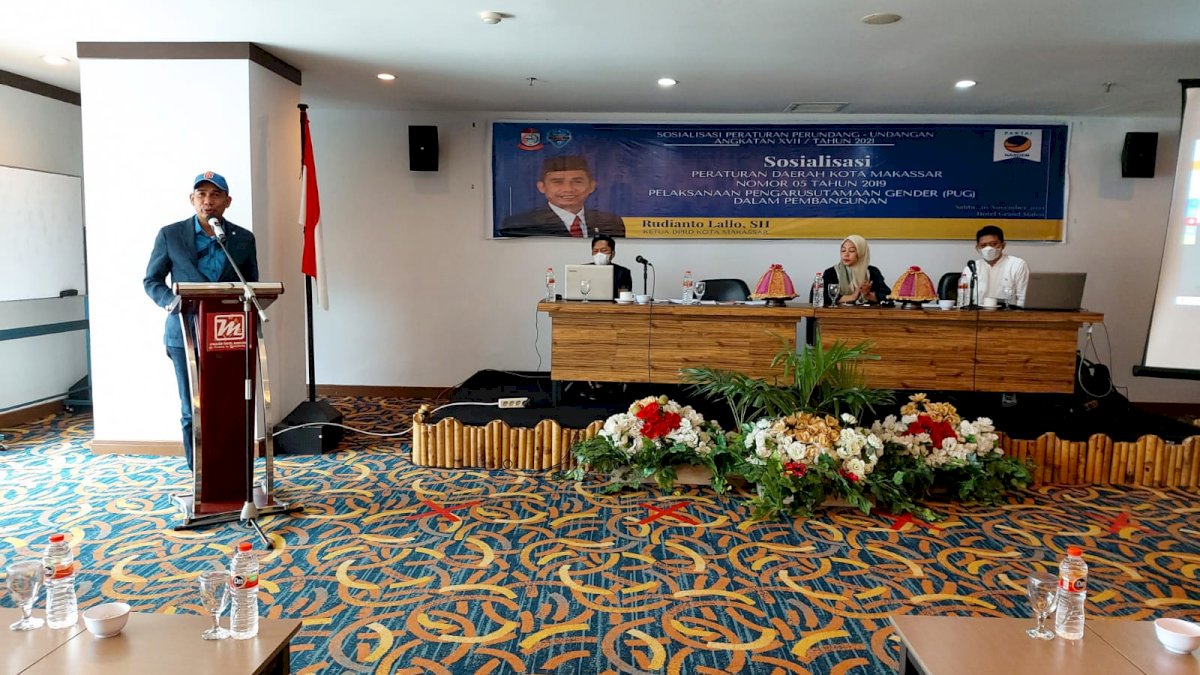 Ketua DPRD Kota Makassar Rudianto Lallo Sosialisasi Perda No 5 Tahun 2019
