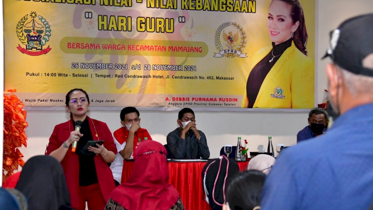 Debbie Rusdin Ungkap Beratnya Tugas Guru Saat Sosialisasi Nilai Kebangsaan