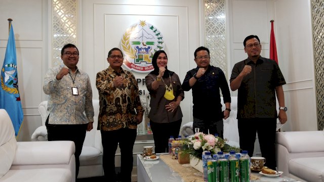 Ketua DPRD Sulsel Andi Ina Kartika menerima rombongan pimpinan BI Perwakilan Sulsel. (Asrul/Sulselsatu).