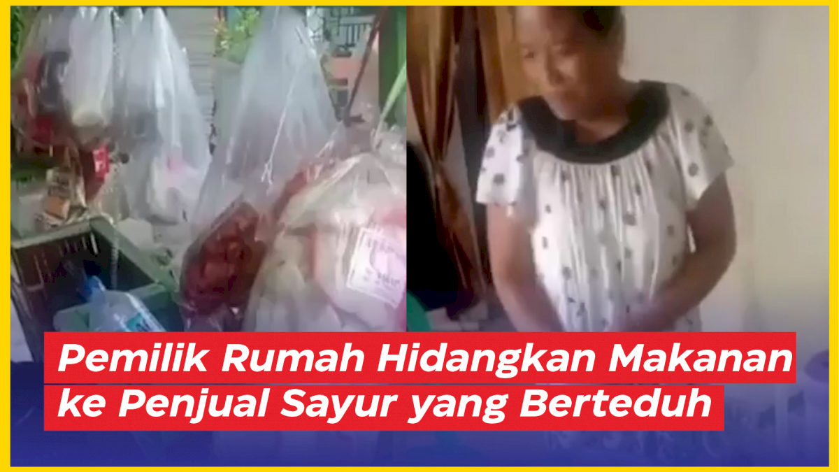 VIDEO: Salut, Pemilik Rumah Hidangkan Makanan Berat ke Penjual Sayur yang Berteduh