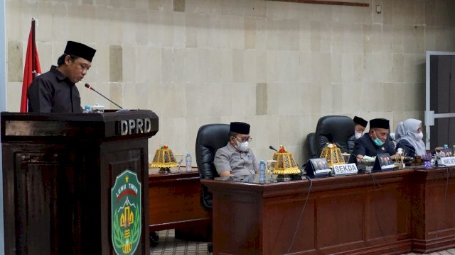 Rapat Paripurna Pandangan Umum Fraksi. Sulselsatu/Sucipto