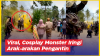 VIDEO: Viral, Cosplay Monster Iringi Arak-arakan Pengantin