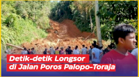 VIDEO: Meneggangkan, Detik-detik Longsor di Jalan Poros Palopo-Toraja
