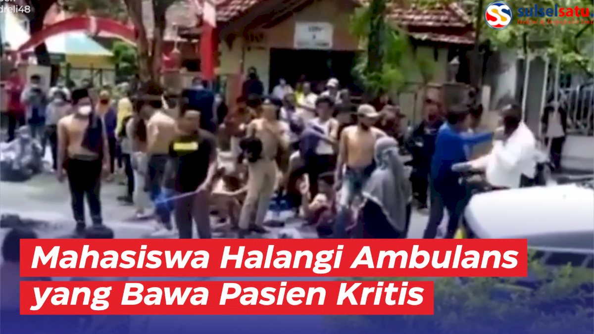 VIDEO: Gelar Aksi Unjuk Rasa, Mahasiswa Halangi Ambulans yang Bawa Pasien Kritis