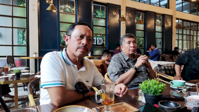 Sekretaris Daerah Pemkot Makassar Muhammad Ansar bersama Prof Aminuddin (Sulselsatu / Jahir Majid) 