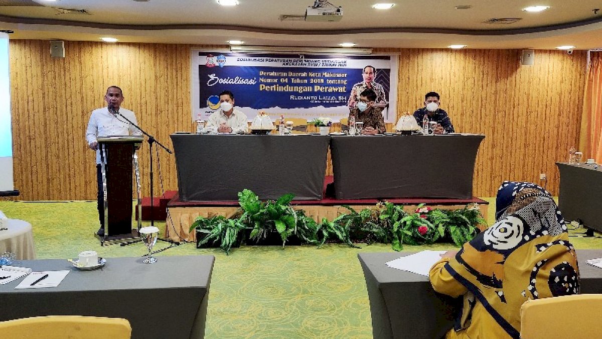 Ketua DPRD Kota Makassar Rudianto Lallo Sosialisasi Perda Perlindungan Perawat