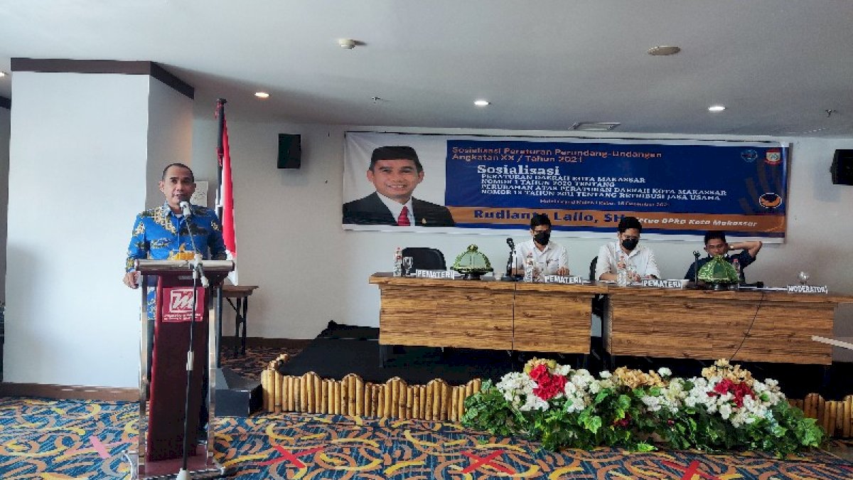 Ketua DPRD Makassar Rudianto Lallo Sosialisasi Perda Nomor 1 Tahun 2020 Tentang Retribusi Jasa Usaha