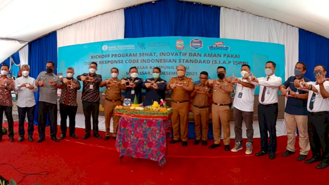 BI Sulsel launching Program Pasar dan Pusat Pembelanjaan SIAP QRIS di Pasar Kampung Baru (istimewa)