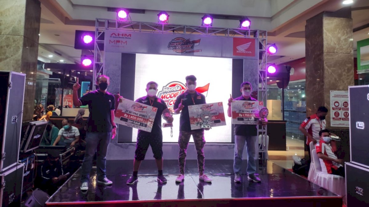 5 Modifikator Makassar Raih Penghargaan di Ajang Honda Modif Contest 2021