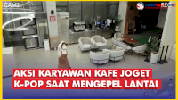 VIDEO: Aksi Karyawan Kafe Joget K-Pop saat Mengepel Lantai