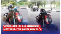 VIDEO: Bikin Ngakak, Vespa Berjalan Mundur, Netizen: Itu Pasti Jomblo