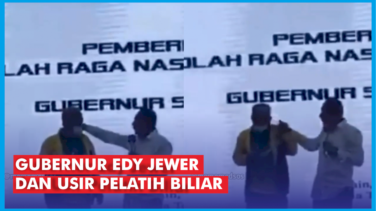 VIDEO: Viral, Gubernur Edy Jewer dan Usir Pelatih Biliar di Acara Pembagian Bonus