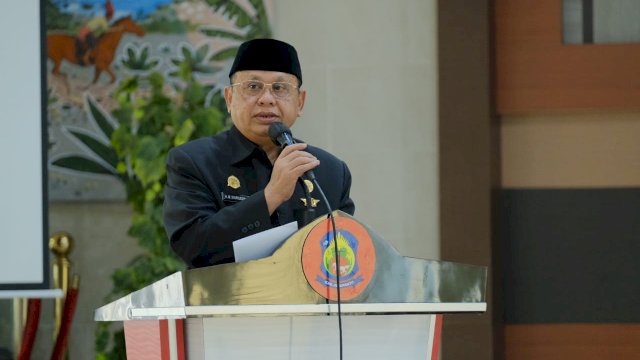 Syafruddin Nurdin saat memberikan sambutan disalah satu kegiatan di Jeneponto (Int)