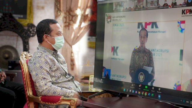 Plt Gubernur Sulsel Ikuti Virtual Hakordia 2021 yang Dipimpin Oleh Presiden Joko Widodo (Ist) 