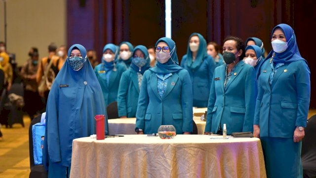 Plt Ketua TP PKK Sulsel hadiri Rapat Koordinasi Nasional PKK, yang digelar di Hotel Bidakara Jakarta, Jumat, 10/12/2021 (Ist). 