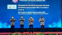 Sukses Manfaatkan Aplikasi Digital untuk Pelayanan Publik, Pemprov Sulsel Raih Penghargaan Top Digital Award 2021
