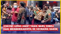 VIDEO: Momen Jokowi Lepas Jaket yang Baru Dibeli dan Memberikannya kepada Seorang Kakek