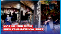 VIDEO: Kios Ini Utuh Meski Ruko Kanan-Kirinya Ludes Dilalap Si Jago Merah