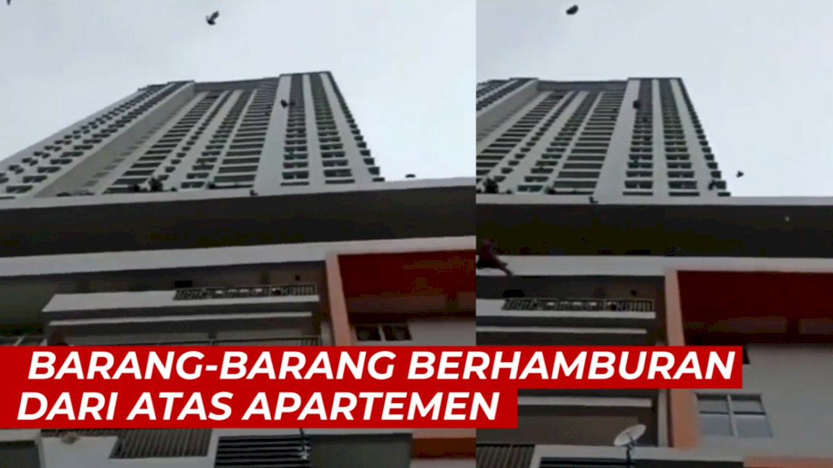 VIDEO: Viral, Barang-barang Berhamburan dari Atas Apartemen Thamrin Residence