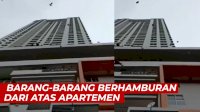 VIDEO: Viral, Barang-barang Berhamburan dari Atas Apartemen Thamrin Residence