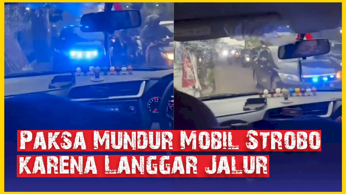 VIDEO: Salut, Wanita Ini Paksa Mundur Mobil Strobo karena Langgar Jalur