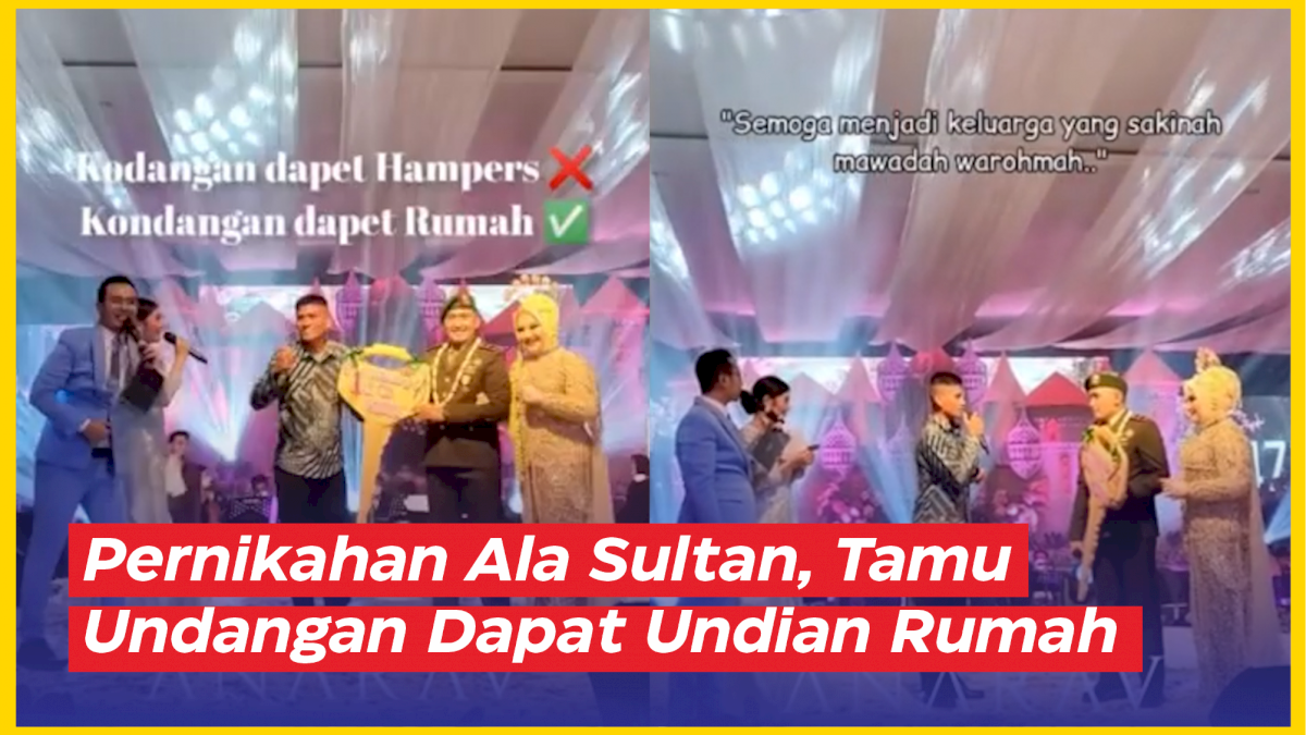 VIDEO: Pernikahan Ala Sultan, Tamu Undangan Dapat Undian Rumah