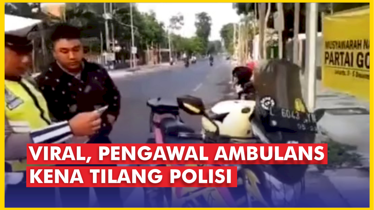 VIDEO: Viral, Pengawal Ambulans Kena Tilang Polisi