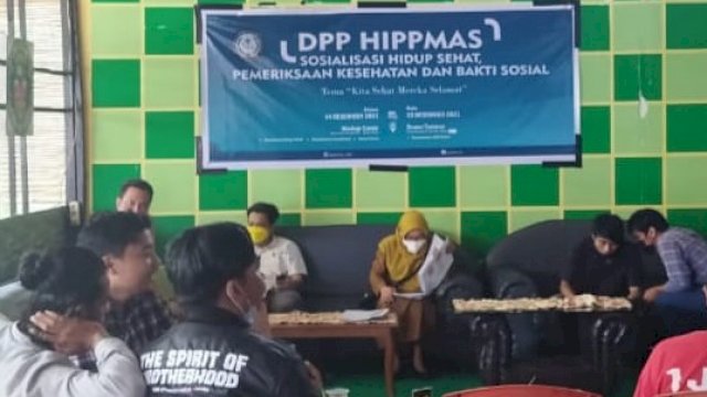 HIPPMAS Menggelar Sosialisasi Hidup Sehat di Kecamatan Sinjai Utara, Selasa (14/12/2021). Ist