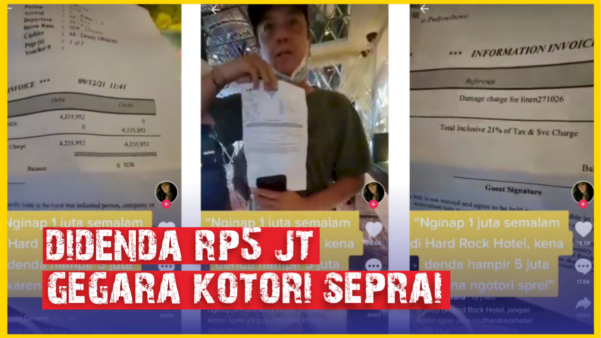 VIDEO: Gegara Kotori Seprai, Tamu Hotel Kena Denda Rp5 Juta