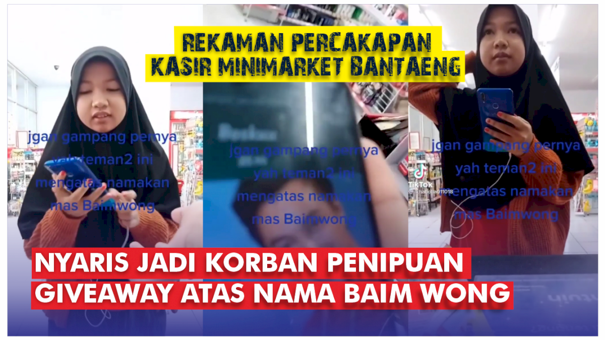 VIDEO: Seorang Gadis Bantaeng Nyaris Jadi Korban Penipuan Giveaway Atas Nama Baim Wong