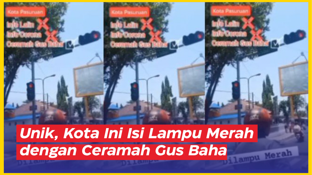 VIDEO: Unik, Kota Ini Isi Lampu Merah dengan Ceramah Gus Baha